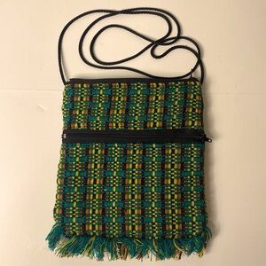 Tweed Crossbody Mini Bag with Fringe